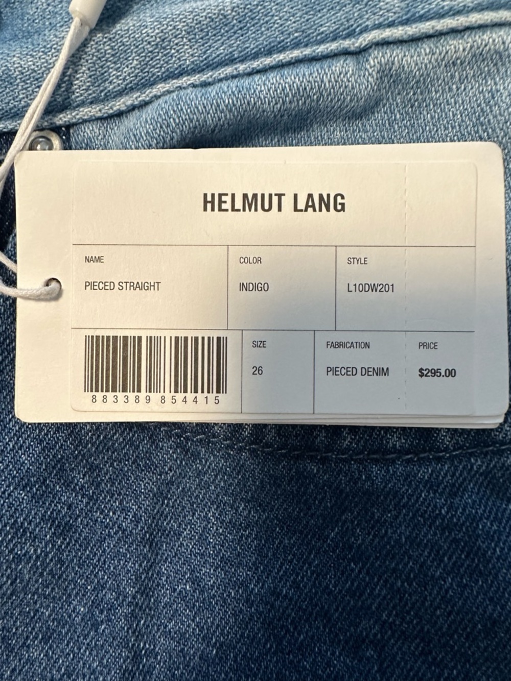 Helmut Lang Two-Tone Patchwork Blue Straight Jeans - Picture 6 of 15